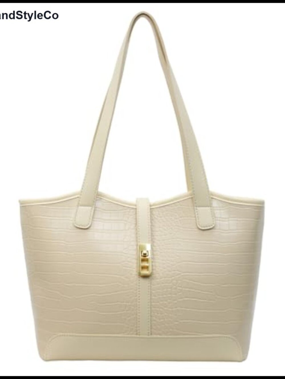 Vegan Leather Croc Tote Bag Shoulder Purse with Zipper Laptop Work Bag Casual